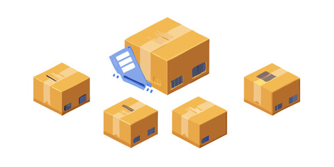 cardboard boxes on pallet