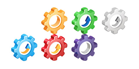 3d render of a discount symbol made of colorful splashes