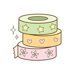 Decorative Washi Tape in Kawaii Style