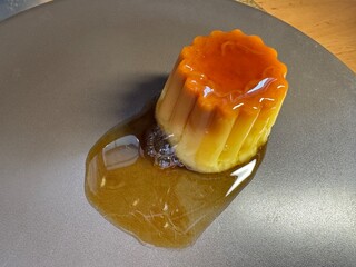 pudding on a plate