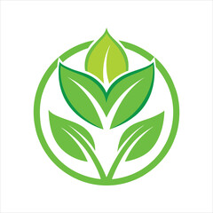 Botanical Leaf Logo Vector for Eco Branding