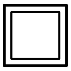Modern Bold Square Outline