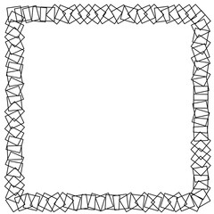 Geometric Square Border with Angular Shapes