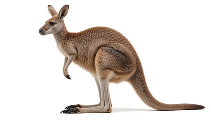 kangaroo in front of white background