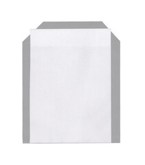 Photo of a transparent plastic CD sleeve containing a white paper insert. Classic packaging for discs, used for labeling, storage, or distribution. Ideal for product visualization, retro media design,