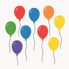 colorful balloons vector illustration