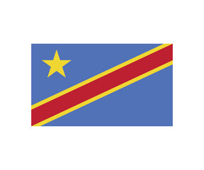 The flag in the image is the national flag of the Democratic Republic of the Congo (DR Congo).

