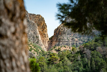 El Caminito del Rey – gorge walkway in El Chorro, Málaga, Spain