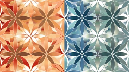 Fototapeta premium geometric pattern, 2 colors, lineart,salvia 
