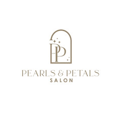 Elegant Curved Logo Design with PP letters for Beauty Salon