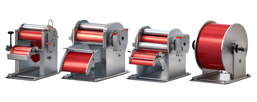 Premium Clean Photo-Realistic industrial meat slicer arrang transparent background, versatile design element, ideal for graphic design and web banners, branding, HD asset