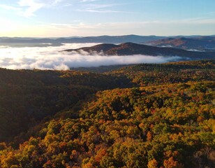 autumn landscape with mountains