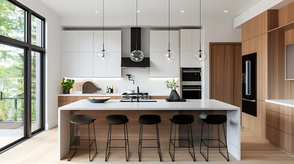 Kitchen design with clean aesthetic