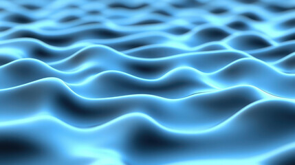 Fototapeta premium Abstract background with smooth blue wavy fluid surfaces. Dynamic motion and modern art concept for digital design element.