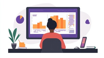 A virtual risk analysis icon on a screen, representing strategies for managing risks and making informed business decisions.