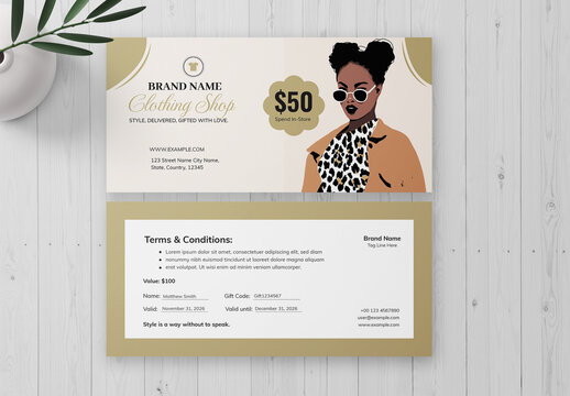 Clothing And Apparel Gift Voucher
