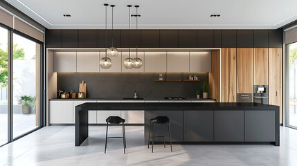 Modern open-plan kitchen concept