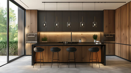 Stylish kitchen in contemporary home