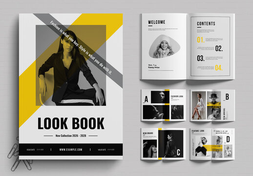 Fashion Lookbook Template Layout
