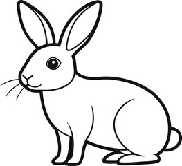 Obraz premium Cute Cartoon Vector Illustration of a Rabbit for Easter and Spring Designs