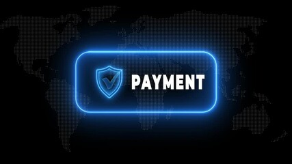 Secure online payment concept on the transparent background.   Secure transaction process. Protecting money and finance data with innovative online technology. Motion graphics of online payment.  - Powered by Adobe