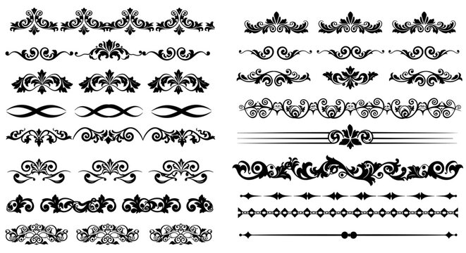 Elegant decorative ornaments collection for design projects