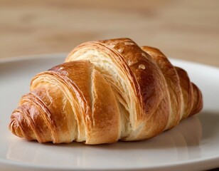croissant on white plate