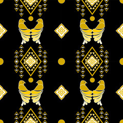 Abstract ethnic geometric pattern design for background or Wallpaper.