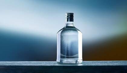 full closed bottle of vodka