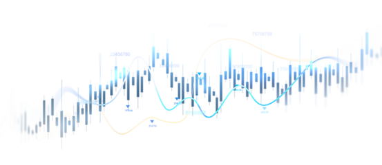 Growth business strategy..Transparent stock market chart  investment trading graph growth.Trade business analytics graph and financial chart. 