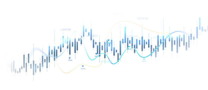 Growth business strategy..Transparent stock market chart  investment trading graph growth.Trade business analytics graph and financial chart. 