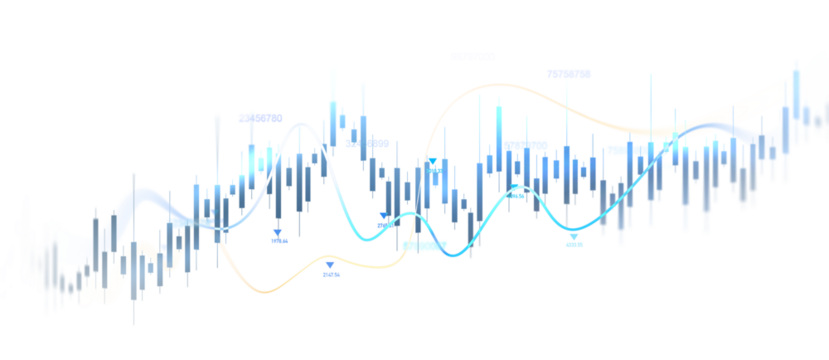 Growth business strategy..Transparent stock market chart  investment trading graph growth.Trade business analytics graph and financial chart. 
