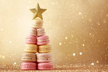 Christmas tree made from French macarons