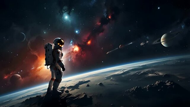 astronot in the space