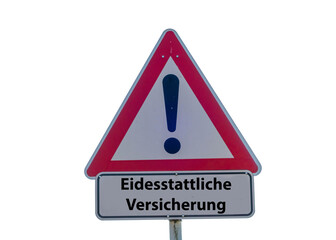 Eidesstattliche Versicherung Schild freigestellt