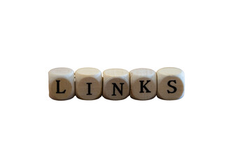 Freigestellte Buchstaben Links