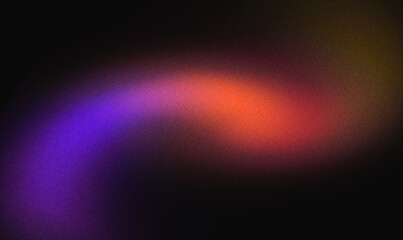 Curve hazy with purple and red tones against a dark granular space