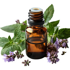 Essential Oil isolated on transparent background.