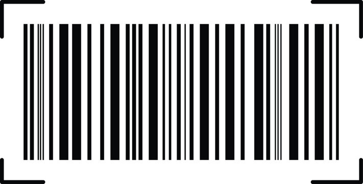 Barcode scan icon. vector bar code. Simple fake bar code. Barcode product distribution icon Scan me text. Smartphone usage. payment and identification. Scan barcode icon outline collection 