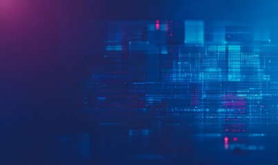 Obraz premium Abstract data matrix visualization with lines