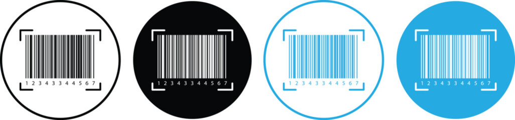 Barcode scan icon. vector bar code. Simple fake bar code. Barcode product distribution icon Scan me text. Smartphone usage. payment and identification. Scan barcode icon outline collection 