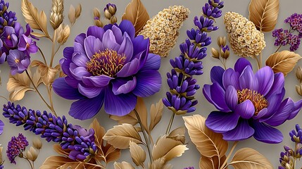 Royal flower design with fine shading high resolution image