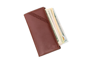 US Dollar Banknotes Arranged in Fan Shape with Copy Space