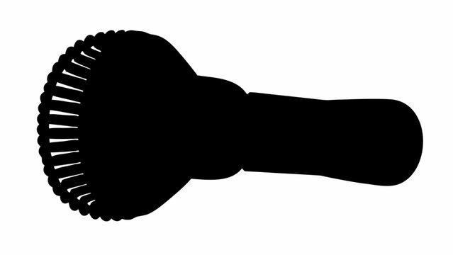 black cocktail strainer silhouette on white clip art preview
