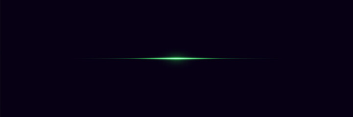 Glowing horizontal lines of light, laser flash. 