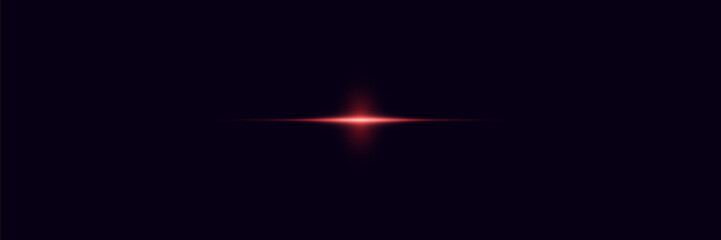 Glowing horizontal lines of light, laser flash. 