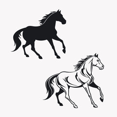  A hours silhouette, line art vector