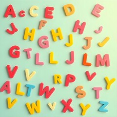 Fototapeta premium 컬러풀 알파벳 교육도구 Colorful Alphabet Training Tools