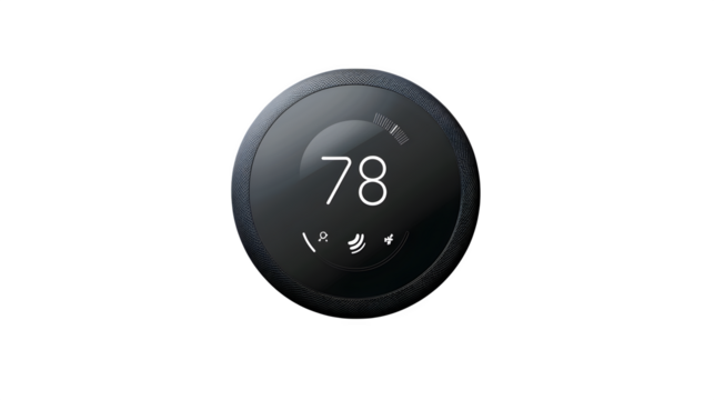 Smart Thermostat Display, isolated on transparent background