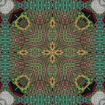 Traditional design with phulkari kalamkari motifs from Pakistan and Indian culture. Geometric ethnic floral pattern for carpet dupatta batik embroidery. Panjabi Digital print as boho Aztec texture art